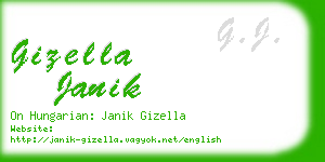 gizella janik business card